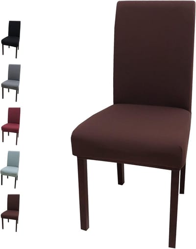 Set van 6 Universele Stretch Stoelhoezen, Verwijderbare Elastische Bescherming voor Eetkamer, Feest en Bruiloft Decoratie, Bi-elastische Stoelhoezen