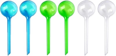 Zelfbewaterende Plantenbollen - Irrigatie Bollen - Planten Verzorgen - Automatisch Hydratatiesysteem - Set van 6 - Blauw Groen Transparant