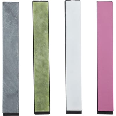 Ensemble de 4 meules colorées avec base pour affûtage de couteaux, aiguiseur de couteaux à angle fixe