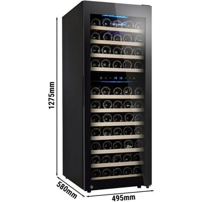 GGM Gastro Weinkühlschrank - 2 Klimazonen - 200 Liter - max. 73 Flaschen