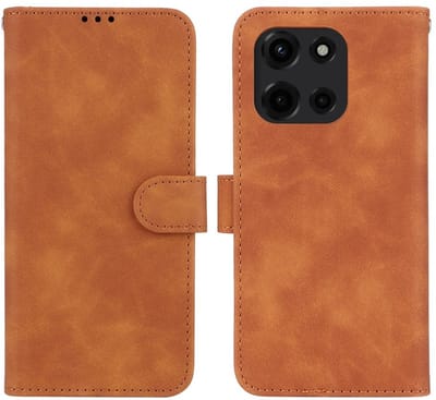 Coverup Hoesje - Geschikt voor Motorola Edge 60 / 60 Fusion Hoesje - Coverup Book Case - Bruin