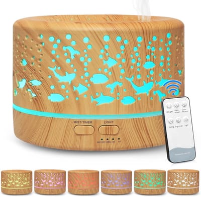 Ultrasone Aroma Diffuser 700 ml - Tijdschakelaar, 7 Kleuren LED voor Thuis, Kantoor en Yoga