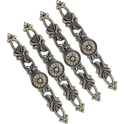Lot de 4 poignées rondes en bronze pour armoire, trou unique, quincaillerie pour meubles, décoration intérieure