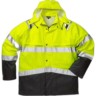 Fristads Hi Vis Regenjack Klasse 3 4624 Rs - Hi-Vis geel/zwart - 2XS