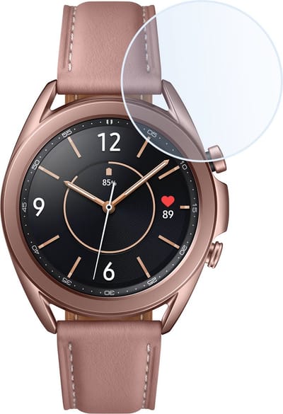 Screenprotector - Geschikt voor Samsung Galaxy Watch 3 41 mm - Sterk & Shockproof - Tempered Glass - Beschermglas Screen Cover - Gehard Glas - Bescherm Protector voor Smartwatch