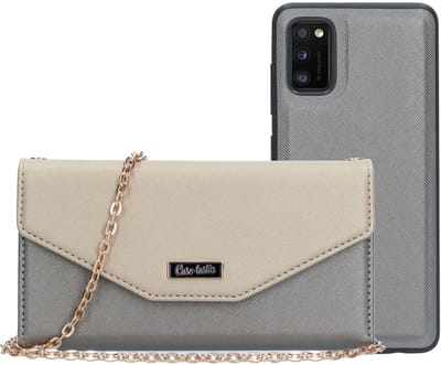 Casetastic Clutch Samsung Galaxy A41 (2020) - Goud/Silver