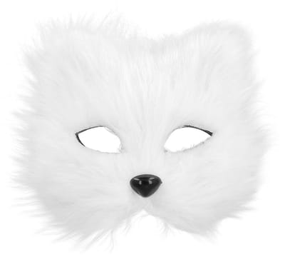 Boland - Pluchen masker Witte kat Wit - Volwassenen - Kat - Dieren - Cosplay - Kinderfeestje - Carnaval - Themafeest