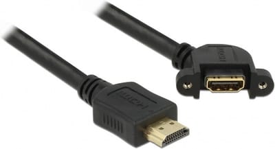 HDMI (m) - HDMI (v) haaks inbouw adapter - versie 1.4 (4K 30Hz) - 0,50 meter