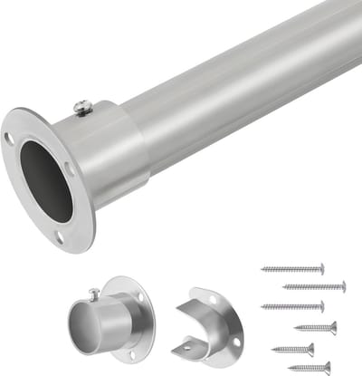 Kledingstang - Garderobestang Telescoop - Kleding Ophangen - Verstelbare Lengte - 74-130 cm - Zilver