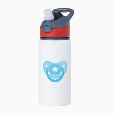 Hacebo® - speen waterfles met rietje rood - Baby - Baby's - Cadeau - blauwe speen - water fles - 650ML