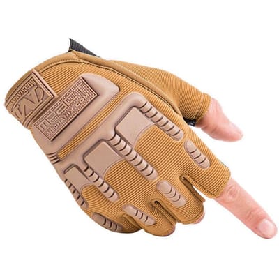 Gants de Fitness Sportifs Demi-doigts Antidérapants Anti-coupure Résistants à l'usure Équipement Entraînement Fans Militaires Tactique Forces Spéciales Gants S