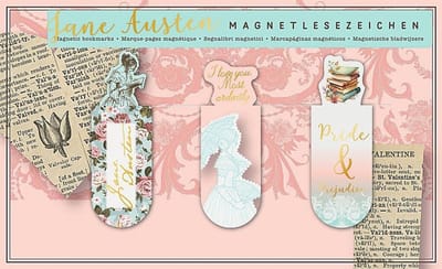 Magnetische Boekenlegger - Set van 3 - Jane Austen Oudroze - Boekenlegger