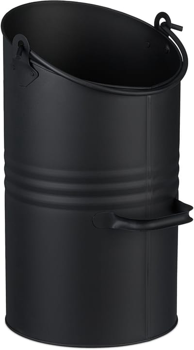pelletemmer - 12 liter - kolenkit - kolenemmer - metaal - zwart