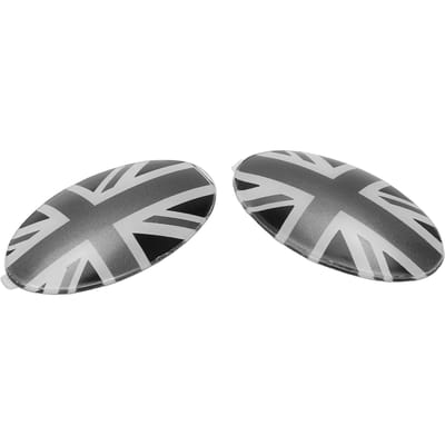 1 Paar Links Rechts Grijs Union Jack Versnellingspook Knop Trim Badge Covers Vervanging voor Cooper F54 F55 F56 gray