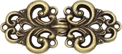 Fako Bijoux® - Vestsluiting Classic - Clip Met Haakje - Vestclip - Vestklem - Krullen - Bronskleurig