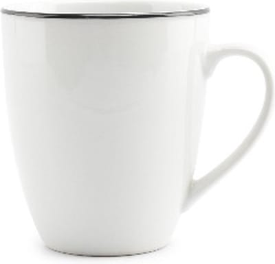 BonBistro Beker 38cl black rim Basic White (Set van 6)