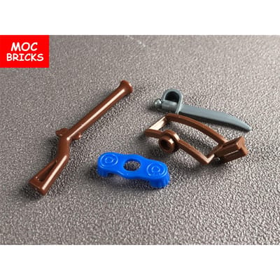 6 sets/partij MOC Blokken Piraat Vuursteen Musket Keizerlijke Soldaat Wapen Pistool 2561 Educatieve Figuren Blokken Kinderen Cadeaus Poppen