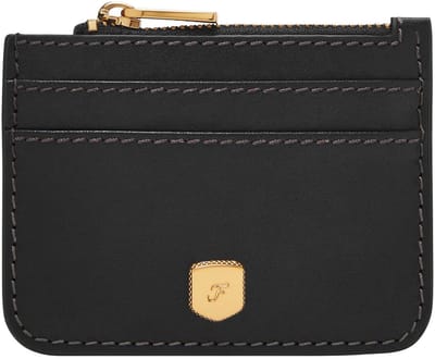 FOSSIL Kaarthouder Sleutelgeval Lennox Zip Card Case Black Zwart