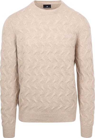 State Of Art Trui Structure Beige - Maat L - Heren - Pullovers
