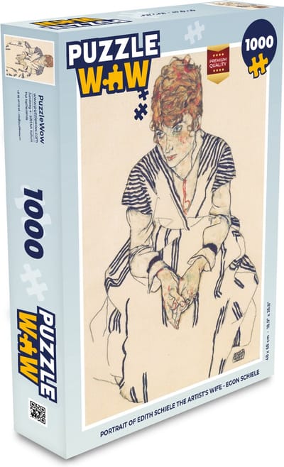 Puzzel Portrait of Edith Schiele the artist's wife - Egon schiele - Legpuzzel - Puzzel 1000 stukjes volwassenen