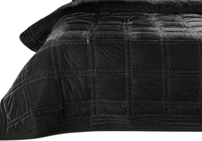 Oneiro’s luxe KRISTIN Type 2 Beddensprei zwart - 170 x 210 cm – bedsprei 2 persoons - beige – beddengoed – slaapkamer – spreien – dekens – wonen – slapen