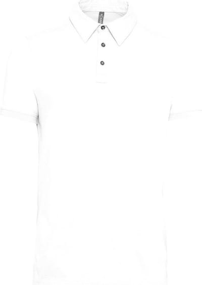 Kariban Heren Jersey Gebreide Polo Shirt (Wit)