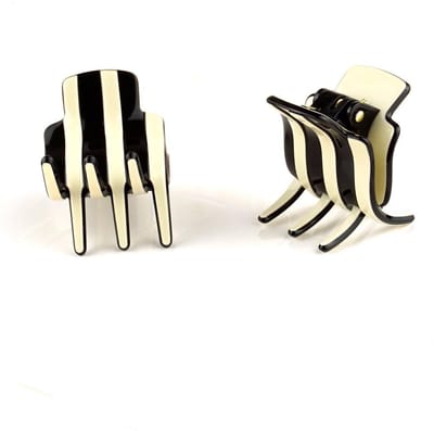 Stijlvol haarklem (sierklem) 2,5 cm in-geschenkdoos, gebroken-wit.