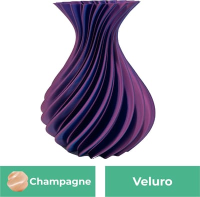 Veluro design vaas – Decoratieve vaas - Champagne - 3d geprinte vaas – geschikt voor droogbloemen - 20CM