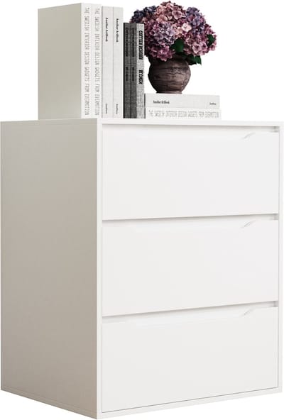 VCM zwarte nachtkastje, nachtkastje, nachtkastje voor slaapkamer, groot nachtkastje, nachtkastje met lades voor slaapkamer, nachtkastje met lades, nachtkastjes