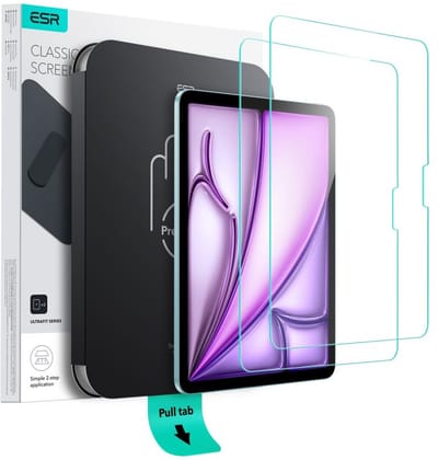 ESR Geschikt voor iPad Air 11 inch (2024/2025) Tempered Glass (2 stuks) screenprotector - Installatie tool - Case Friendly - Militair Getest Glas
