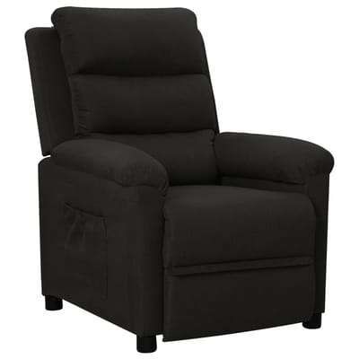 vidaXL - Fauteuil - verstelbaar - stof - zwart