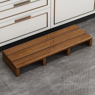 Houten Opstapkruk - Voetenbankje Mobiliteitshulpmiddel - Veilige Toegang Creëren - Massief Hout Antislip - 12 cm Hoog - Bruin