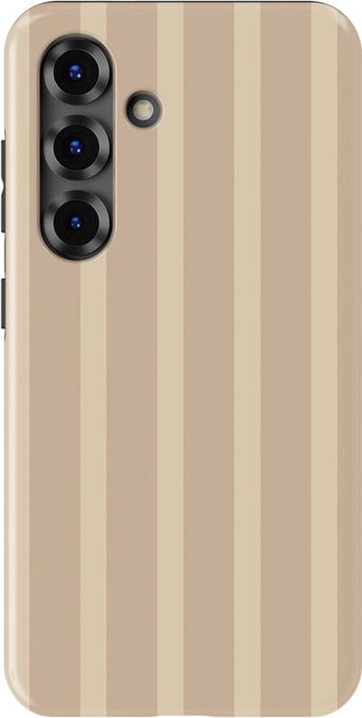 DripCase Gestreept Hoesje Samsung Galaxy S25 | Backcover met Mag | Stripes Motief | Trendy Case Samsung Galaxy S25 met Strepen Milk Blush