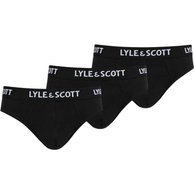 Lyle & Scott Herenslips (Pakket van 3) (Zwart)