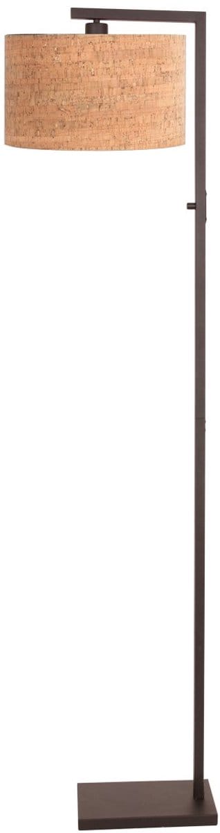 Cacao Vloerlamp Stang 4874CA Met Schakelaar - Tijdloos Design Van Metaal En Kurk, 160 cm Hoog, Ideaal Voor Binnengebruik