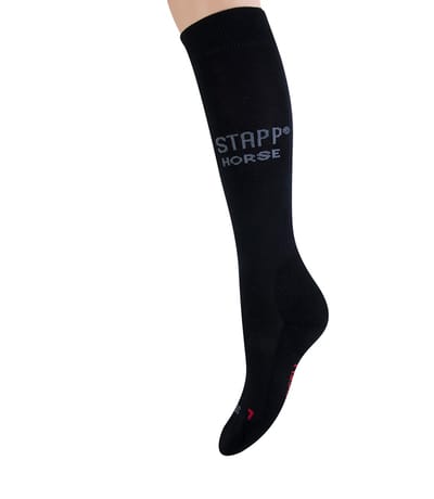 STAPP - 2-Pack - Horse Deocell Paardrijsokken - Kniehoogte - Anti Geur - Heren / Dames - zwart - 39-42 - 33800