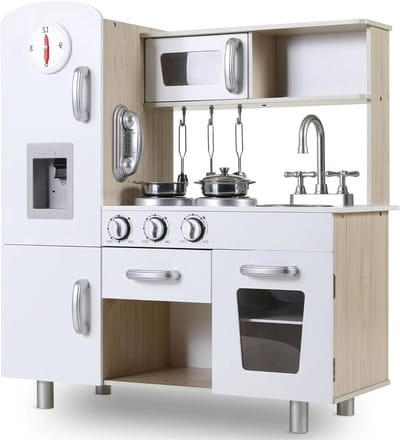 Houten kinderkeuken - Met accessoires - Speelgoedkeuken - Licht- en Geluidseffecten
