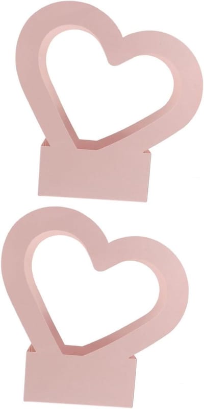Decoratie Bakjes - Bloemen Vazen - Bloemen Schikken - Hartvormige Handvatten - 4 Stuks - Roze