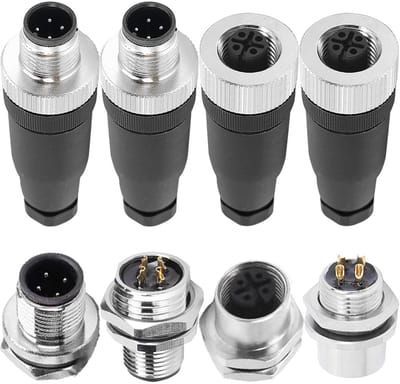 Dailygoods - M12 4 Pin Waterdichte Connectoren voor Industrie en Elektronica