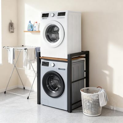 Verstelbare Stapelset voor Wasmachine en Droger, Hoogte Aanpasbaar