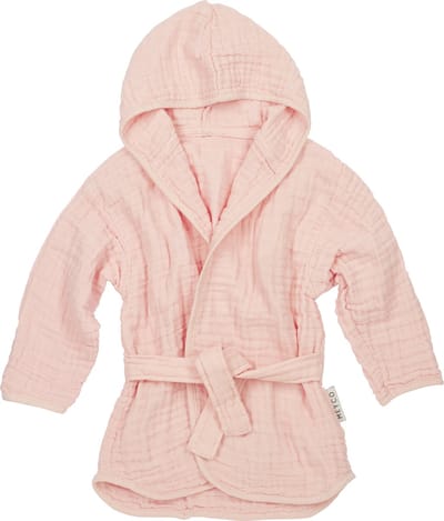 Meyco Baby Uni badjas - pre-washed hydrofiel - soft pink - 74/80