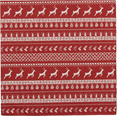 Clayre & Eef Servetten Papier Set van 20 33x33 cm (20) Rood Papier Rendieren