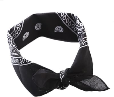 Bandana Rain Drop Zwart 54 x 54 cm