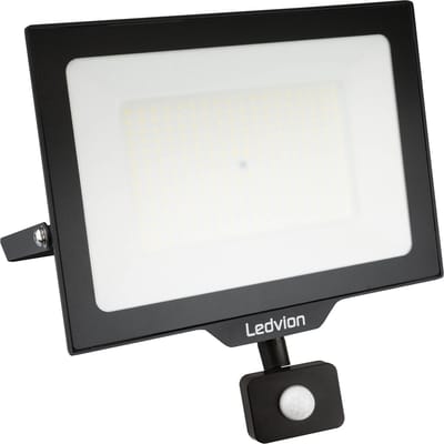 Ledvion - LED Breedstraler met Bewegingssensor - 150W - 4000K - 18000L - IP44