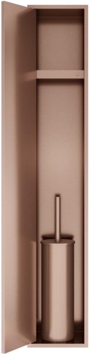 Hotbath &More PH60B inbouwnis en toiletborstelhouder 16x60x12,6cm geborsteld koper PVD