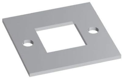 Bodemflens Roestvrij Staal - Paalanker Vloerplaat - Balustrade Bevestigen - Corrosiebestendig V2A - 88x88mm - Zilver