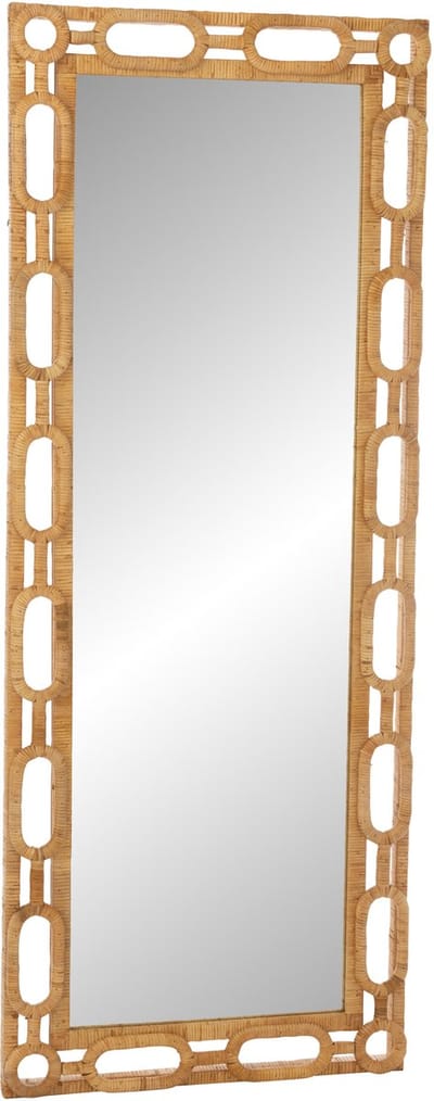 J-Line spiegel Ring - hout - naturel - large