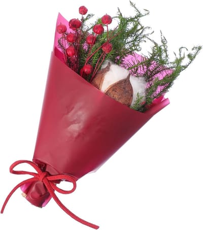 Droogboeket Bloemen - Kunstbloemen Boeket - Bloemen Presenteren - Transparant Raamontwerp - 13.2X7.8X3.2CM - Diverse kleuren