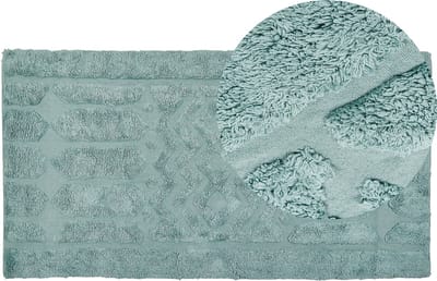 SIRNAK - Laagpolig vloerkleed - Mintgroen - 80 x 150 cm - Katoen