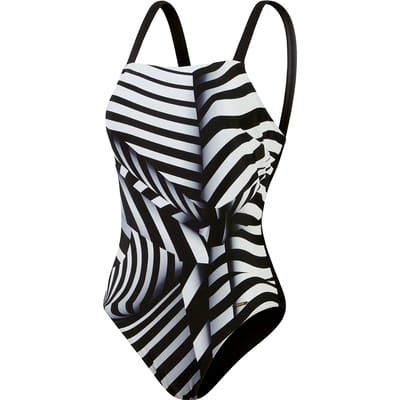 Dames zwempak uit 1 stuk Speedo Square Neck Print